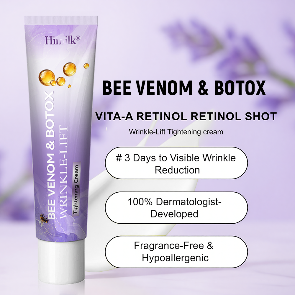 Himilk® Bee Venom & Botox Wrinkle-Lift Tightening Cream 🐝 (Anti-Aging,Hydration, Skin Repair, Acne & Dark Spot Treatment, Wart & Mole Removal, Psoriasis Relief) 🌸- Formulated in Canada
