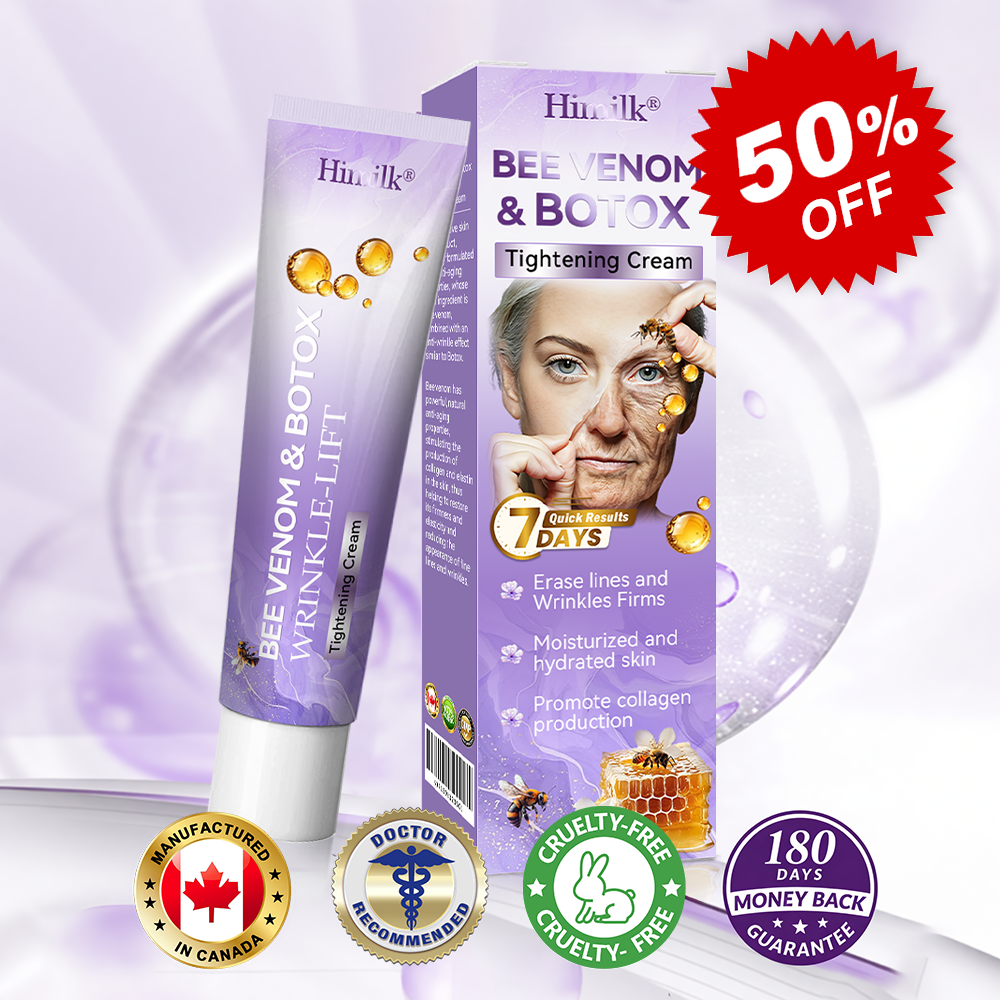 Himilk® Bee Venom & Botox Wrinkle-Lift Tightening Cream 🐝 (Anti-Aging,Hydration, Skin Repair, Acne & Dark Spot Treatment, Wart & Mole Removal, Psoriasis Relief) 🌸- Formulated in Canada