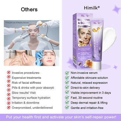 Himilk® Bee Venom & Botox Wrinkle-Lift Tightening Cream 🐝 (Anti-Aging,Hydration, Skin Repair, Acne & Dark Spot Treatment, Wart & Mole Removal, Psoriasis Relief) 🌸- Formulated in Canada