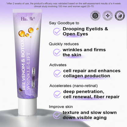 Himilk® Bee Venom & Botox Wrinkle-Lift Tightening Cream 🐝 (Anti-Aging,Hydration, Skin Repair, Acne & Dark Spot Treatment, Wart & Mole Removal, Psoriasis Relief) 🌸- Formulated in Canada