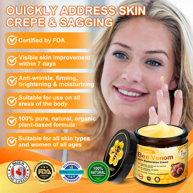 Made and Shipped from Canada ✨ 𝙑𝙇𝙎𝙑𝙇𝙎® Bee 𝙑𝙚𝙣𝙤𝙢 𝘾𝙤𝙢𝙥𝙧𝙚𝙝𝙚𝙣𝙨𝙞𝙫𝙚 𝘾𝙧𝙚𝙖𝙢 (Suitable for use byindividuals of all ages & Dermatologist recommends)⏰ LAST DAY 80% OFF