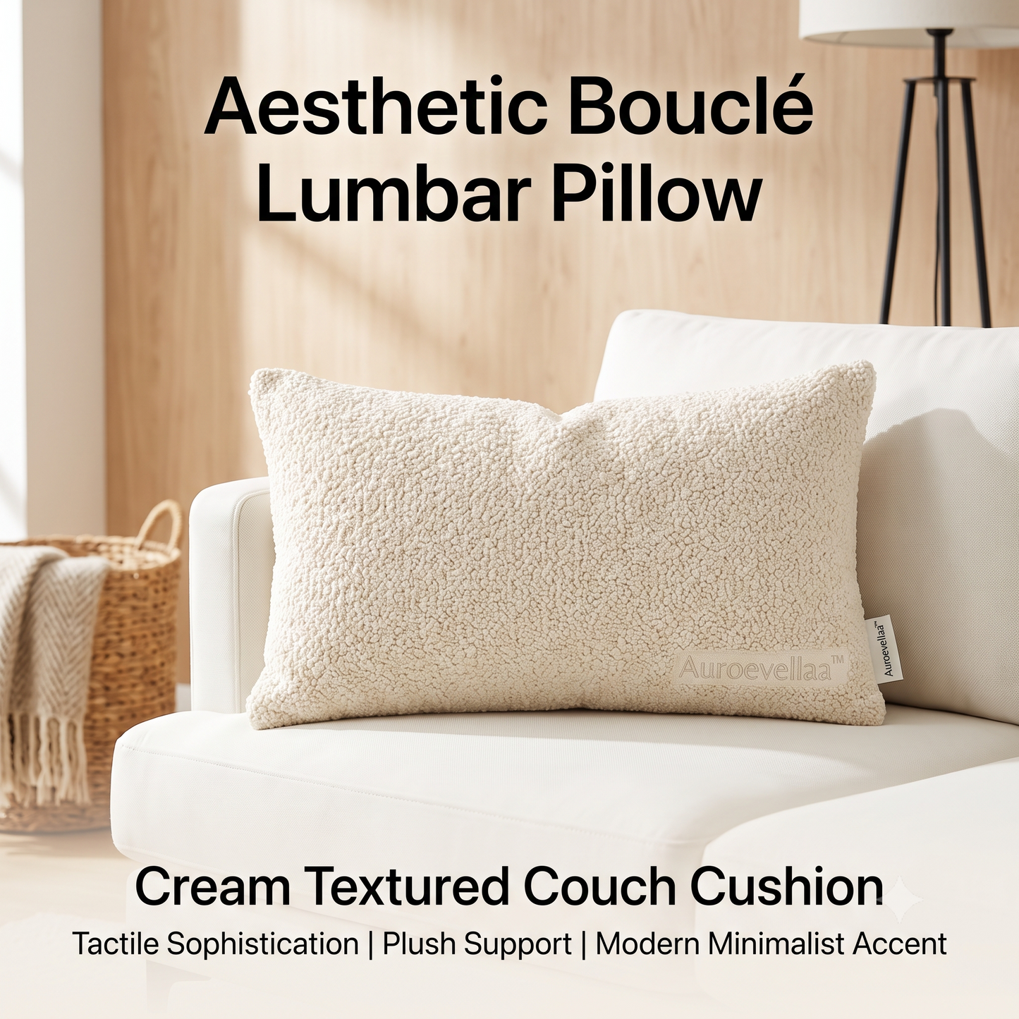 Auroevellaa™ Aesthetic Bouclé Lumbar Decorative Pillow