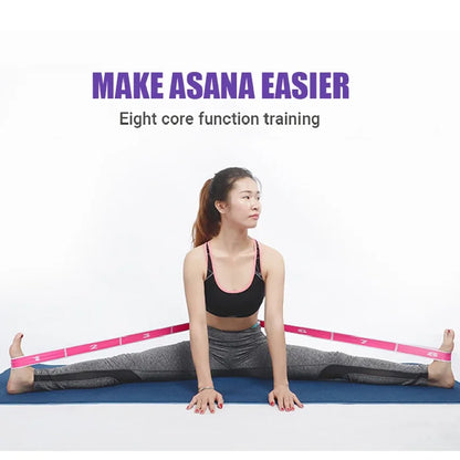 Yoga Stretching Belt Dance Stretching Band Elastic Yoga Resistance Bands Home Pilates Exercise Pull Strap Belt Fitness Sport