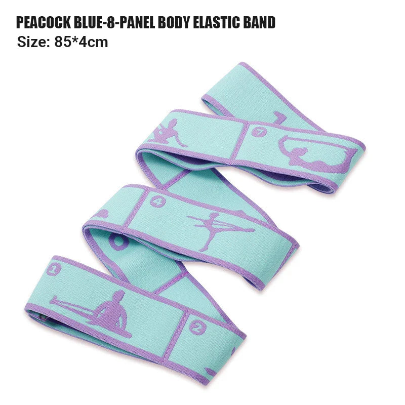 Yoga Stretching Belt Dance Stretching Band Elastic Yoga Resistance Bands Home Pilates Exercise Pull Strap Belt Fitness Sport