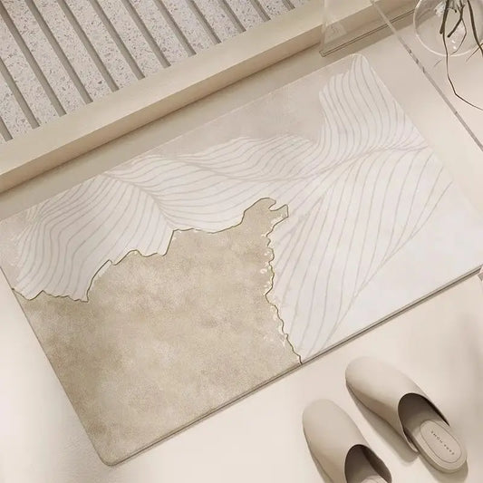 Bathroom floor mat, toilet soft diatom mud absorbent mat, toilet, toilet door non-slip foot mat