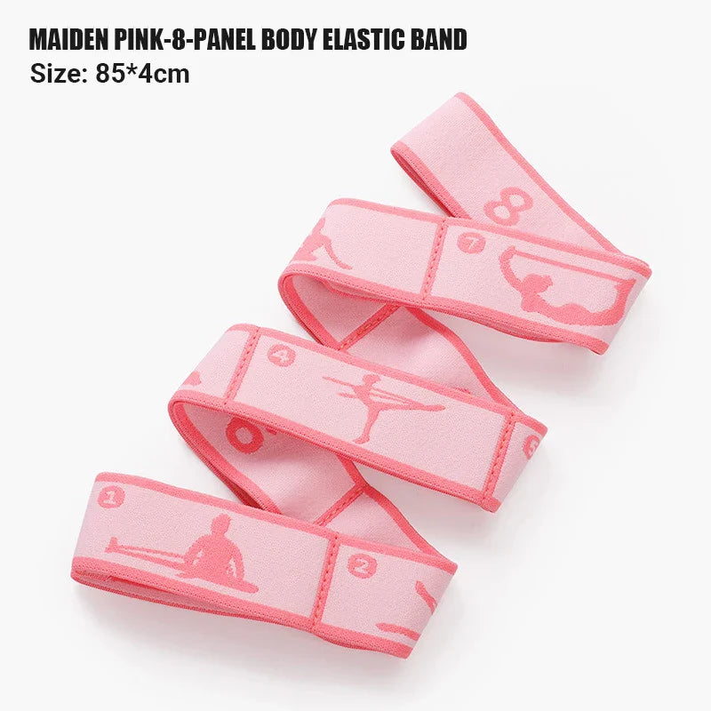 Yoga Stretching Belt Dance Stretching Band Elastic Yoga Resistance Bands Home Pilates Exercise Pull Strap Belt Fitness Sport